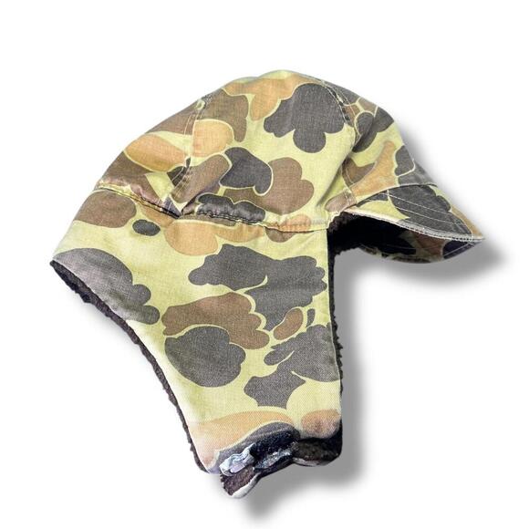 Vintage Columbia Sportswear Co. Camo Trapper Hat L/XL Made in USA - Picture 1 of 7